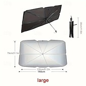 economico Servizio Veicoli-parasole per parabrezza auto – parasole con protezione UV e blocco del calore con tendina per la privacy, accessorio interno per auto di piccole dimensioni, ombrello per parabrezza