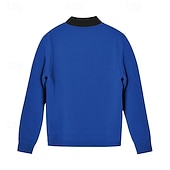 economico giacca sportiva-Per uomo Giacca Leggera Giacca Casual Vacanza Quotidiano Traspirante Tasca Primavera Autunno Blocco di colori Moda Classico Collo alla coreana Regolare Nero Giallo Rosso Blu marino Blu reale Giacca