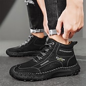 economico Scarponi da trekking-scarpe da trekking casual da uomo marroni, comode scarpe da ginnastica da passeggio con lacci e suola in gomma antiscivolo per viaggi, lavoro e uso quotidiano