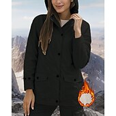 billige Fleece og 3 i 1 jakker-Dame Hettegenser Turjakke Vinterjakke Fleecejakke Vinter utendørs Hold Varm Vanntett Vindtett Fleecejakker Jakt Klatring Camping / fotturer / grotting Svart Hvit Militærgrønn Blå Lilla