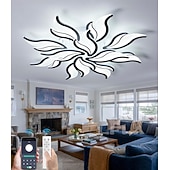 baratos Luzes de teto reguláveis-3-luz 5-luz 60/68/78/90/100 cm Regulável Design de Cluster Luzes de Tecto Metal Acrílico Multi Camadas Estilo Artístico Estilo Moderno Acabamentos Pintados Preto LED Moderno 110-120V 220-240V