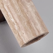 abordables Apliques de pared para interior-Apliques de pared de mármol con iluminación vertical y descendente, modernos apliques de pared para interiores, luz E26, barra lineal, iluminación de pared para dormitorio, lámpara cilíndrica de pared