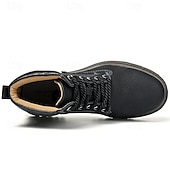 Недорогие Рабочие ботинки-Классические мужские рабочие ботинки для улицы – прочные ботинки на шнуровке с нескользящей подошвой и амортизирующей стелькой для строительства, сельского хозяйства и повседневной носки