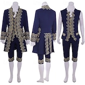 economico Outfit-Rococò Barocco Vittoriano Abiti Costume di fantasia Principe Nobile Costume Per uomo Halloween Carnevale Performance LARP Fiera Rinascimentale Adulti Costume