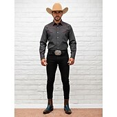 ieftine Cizme Cowboy &amp; Western-cizme de cowboy western maro și albastru pentru bărbați – design brodat din piele artificială pentru ținute casual și în stil country