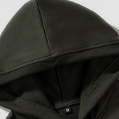 billige 3d-hettegensere for menn-Herre Hattetrøje Svart Militærgrønn Kakifarget Med hette Kamuflasje Lomme Sport &amp; Utendørs Daglig Ferie Polyester Gatemote Grunnleggende Fritid Vår Høst Klær Gensere Gensere