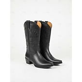voordelige Vrouwen-Rode leren cowboylaarzen voor dames met geborduurd westernpatroon - stijlvolle schoenen voor trendy outfits in de stad