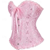 abordables Corsets-Femmes Corset Shapewear Serre-taille Gaine Sculptante Corset sexy Sexy Doux Fleuri Dos nu Vacances Soirée Rue Sans manches Corset Rose Claire Marron Bleu de minuit Printemps Automne Coupe sur mesure