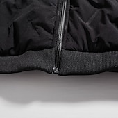 cheap Men's Downs &amp; Parkas-Men's Winter Jacket Quilted Jacket Fleece Jacket Parka Pocket Polyster Fleece lined Vacation Daily Wear Date Regular Fashion Casual Comfortable Thermal Warm Fall Winter Solid / Plain Color Black