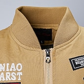 abordables Vestes Cargo-Homme Veste utilitaire Veste Cargo Veste Décontractée Vacances Quotidien Respirant Avec Poches Printemps Automne Drapeau national Mode Classique Col montant Régulier Noir Kaki Vert Véronèse Veste