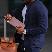 economico giacca sportiva-Per uomo Giacca Leggera Giacca Casual Vacanza Quotidiano Traspirante Tasca Primavera Autunno Blocco di colori Moda Classico Collo alla coreana Regolare Nero Giallo Rosso Blu marino Blu reale Giacca