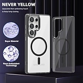 abordables Coques Samsung-téléphone Coque Pour Samsung Galaxy S25 S24 Ultra Plus S23 S22 Ultra A56 A36 A16 A55 5G A35 5G A15 Coque Arrière Supporte la Charge Sans Fil Antichoc Dégradé de couleur TPU PC