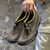 abordables Baskets-Baskets jaunes à enfiler en similicuir pour homme – chaussures de sport légères et modernes pour la marche, les festivals et le confort au quotidien