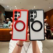 halpa Samsung-kotelot-puhelin Etui Käyttötarkoitus Samsung Galaxy S25 Ultra Plus S25-reuna S24 Plus Takakuori Tukee langatonta latausta Tukijalka Iskunkestävä Retro TPU