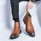 abordables Bottes de Chelsea-Bottines Chelsea classiques marron pour hommes avec finition lisse, style bottines intemporel pour hommes, parfaites pour les événements décontractés, au bureau et en soirée