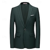 levne Pánské klasické blejzry-Pánské Blejzr Obchod Koktejlový večírek Svatebnívečírek Módní Na běžné nošení Jaro Podzim Polyester Bez vzoru Kapsy Knoflíky Pohodlné Jednořadé Blejzr Černá Bílá Žlutá Světlá růžová