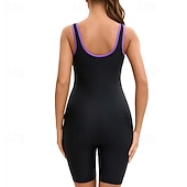 abordables Lycra de surf-Femmes Maillots de bain intégraux Combinaison Fine UPF50+ Sans manches Maillot de Bain Natation Plongée Surf Plongée en apnée Patchwork Été Printemps Automne