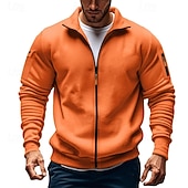 economico Felpa Tattica-Per uomo Felpa con cappuccio Felpa con cappuccio a zip intera Felpa con cappuccio in pile Felpa con cappuccio tattica Nero Bianco Verde militare Rosso Borgogna Colletto Mao Semplice Cerniera Sport