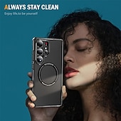Χαμηλού Κόστους Samsung Θήκη-τηλέφωνο tok Για Samsung Galaxy S25 Ultra Plus S24 Ultra Plus S23 Ultra Plus Α56 A16 Πίσω Κάλυμμα Θήκη μαγνητικής προσρόφησης Ημιδιαφανές Μαγνητική Ανθεκτική σε πτώσεις TPU PC