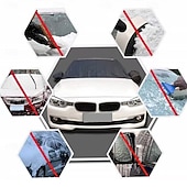 abordables Servicio de Vehículo-Funda magnética antinieve para coche, funda para media nieve con protección para parabrisas delantero, parasol grueso y protector de nieve resistente al calor para invierno y verano.