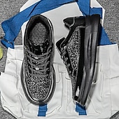 economico Sneakers Casual-scarpe da ginnastica da uomo bianche e robuste: comode scarpe sportive con lacci e suola spessa per la corsa, la palestra e lo stile casual quotidiano