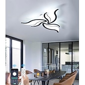 baratos Luzes de teto reguláveis-3-luz 5-luz 60/68/78/90/100 cm Regulável Design de Cluster Luzes de Tecto Metal Acrílico Multi Camadas Estilo Artístico Estilo Moderno Acabamentos Pintados Preto LED Moderno 110-120V 220-240V