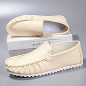preiswerte Sneaker für Herren-Rote Slipper aus Kunstleder für Herren – leichte Freizeitschuhe für den Alltag und auf Reisen