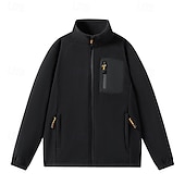 economico Giubbotti e cappotti da uomo-Per uomo Giacca Invernale Giacca in Pile Giacca Casual Vacanza Quotidiano Calore Termico Tasca Pile Autunno Inverno Semplice Moda Streetwear Collo alla coreana Regolare Nero Rosa Rosso Viola Verde