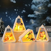 halpa sisätilojen jouluvalot-1 kpl 13 * 10 cm jouluinen led-elektroninen kynttilä retro-tuulivalo riippuva lyhty sisä- ja ulkokäyttöön kokoontumispöytäilmakehä koristevalo pieni lehtivalo ag10 * 3 paristoa