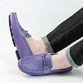 cheap Casual Loafers-Men's Yellow Ostrich Pattern Loafers with Metal Buckle, Casual Slip-On Driving Moccasins for Business, Summer Parties and Everyday Wear