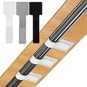 economico Contenitori per abbigliamento-50 fascette autoadesive in velcro per impieghi gravosi – nere, grigie &amp;scrivania bianca multiuso &amp;cinghie per la gestione dei cavi da ufficio, organizer in nylon