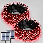 voordelige Halloween-verlichting-1 stuk zonne-lichtsnoer Halloween buitendecoratie IP65 waterdicht zonne-sprookjesachtige twinkelende lichtjes 8 verlichtingsmodi geschikt voor Halloween, Kerstmis, feest, boom, bruiloft, tuin, balkon,