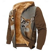 男性用 カモフラージュ しか フリース パーカー ジャケット クラシック 軍隊 クルーネック アウトドア キャンプ ブラック ブラウン ジッパーを閉める 秋 冬 デザイナー お買い得  ハンティングフーディ-男性用 カモフラージュ しか フリース パーカー ジャケット クラシック 軍隊 クルーネック アウトドア キャンプ ブラック ブラウン ジッパーを閉める 秋 冬 デザイナー