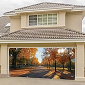 economico Striscioni per Garage e Porte-arazzo Copertura per porta del garage Grande appeso Foglia Vite Colorato Arte Da serata All'aperto Sfondi di ripresa Porta d'ingresso Decorazioni Parete Porta Sfondo