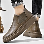 abordables Baskets-Baskets Chelsea grises à enfiler pour homme – Mocassins décontractés à tige basse avec empiècements latéraux élastiques pour un usage quotidien, les déplacements et les tenues décontractées