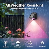 2/4 db-os napelemes led fali lámpa meleg fehér fény rgb világítás napelemes fali lámpa kültéri kerti veranda kerítés karácsonyi tájdekoráció olcso kültéri karácsonyi fények-2/4 db-os napelemes led fali lámpa meleg fehér fény rgb világítás napelemes fali lámpa kültéri kerti veranda kerítés karácsonyi tájdekoráció