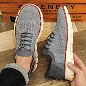 economico Sneakers Casual-scarpe da ginnastica Oxford traspiranti da uomo in maglia – scarpe casual leggere con finiture in pelle di vacchetta per camminare, indossare ogni giorno e viaggiare