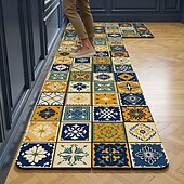 levne Běžecké koberce-Kuchyňské běhouny, jednoduché moderní domácí kuchyňské rohožky, křemelina, savá, odolná proti olejům, rychleschnoucí, odolná proti skvrnám, snadná údržba, řezatelné, protiskluzové, koberce do vchodu,