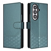 Недорогие Чехлы для Samsung-телефон Кейс для Назначение SSamsung Galaxy Z-образный сгиб 7 Кейс на заднюю панель Откидная подножка Разъем для карты Защита от удара Ретро ТПУ Кожа PU