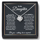 Недорогие События и вечеринки-Ожерелье для моей дочери, рождественский подарок для девочек с коробкой для открыток, подарок на день рождения, сувенир на выпускной, подарок на День святого Валентина от мамы или папы