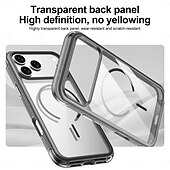 cheap iPhone Cases-Phone Case For Samsung Galaxy 17 Pro Max 17 Air 16 15 14 Pro Max Plus 13 Pro Max Back Cover Magnetic Adsorption Support Wireless Charging Kickstand Non-Yellowing Retro TPU Acrylic