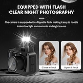 זול מצלמות פעולה-מצלמה דיגיטלית מיני רטרו HD 1080p לסטודנטים עם מחזיק מפתחות נייד, פלאש ותא סוללה נייד להקלטת תמונות ווידאו.