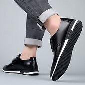 preiswerte Sneaker für Herren-Weiße Herrenschuhe aus Kunstleder – klassische Business-Oxfords mit Schnürung fürs Büro, Hochzeiten und besondere Anlässe