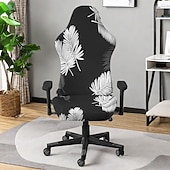 cheap Dining Chair Cover-Geometric Printed Kitchen Chair Cover, Polyester Slipcover, Durable Non-Slip Chair Protector for Dining Room and Home