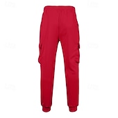 economico Carico-Per uomo Pantaloni da Tuta Cargo Pantaloni da tuta Joggers Pantaloni Coulisse Tasca Elastico in vita Semplice Comodità Quotidiano Sport all'Aperto Moda Casual Rosa Rosso Micro-elastico