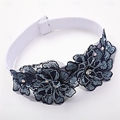 economico Abbigliamento da Competizione-abito da ballo da sala da ballo moderno da competizione in pizzo bianco con diamanti da donna