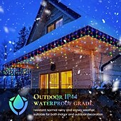 abordables Lumières d&#039;Halloween-Guirlande lumineuse pour rideaux d&#039;Halloween, 36 guirlandes lumineuses suspendues en forme de glaçons, 5 m, 216 LED, 8 modes d&#039;éclairage, pour Noël, mariage, fête, vacances, fenêtre, maison, mur,