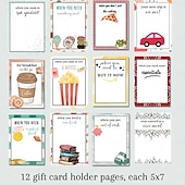 halpa Embrulho para presente-Christmas Gift Card Book Surprises On Every Page DIY Spiral-Bound Merry Christmas College Survival Gift Card Book Holder Ideal Gifts for Family, Friends, Teachers, Teens And Colleagues