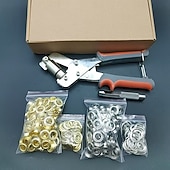 preiswerte Werkzeugaufbewahrung-Hochleistungs-Werkzeugsatz für professionelle Ösen, 3/8 Zoll 10 mm Hand-Ösensatz, DIY-Handlocher-Ösensatz mit 200/500 Ösenschnallen, Installationswerkzeuge für Metall-Luftlochnieten