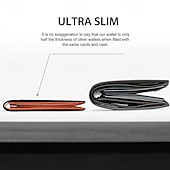 billiga Förvaring-Smal herrplånbok med rfid-blockering, kolfibermönster, sedelklämma, vikbar plånbok, minimalistisk kreditkortshållare, stöldskyddande, kompakt framficka för män